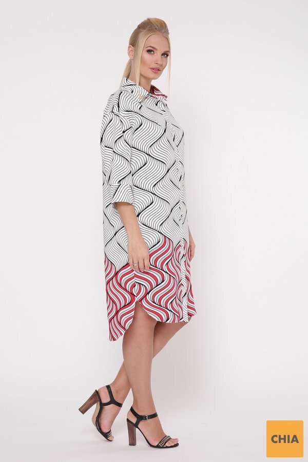 Платье-рубашка Сати фьюжн Красный