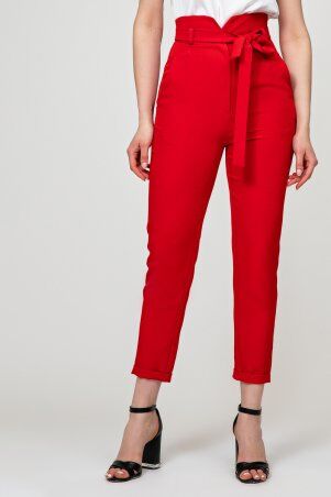 Itelle: Червоні брюки з високою талією Кара 4137 - фото 1