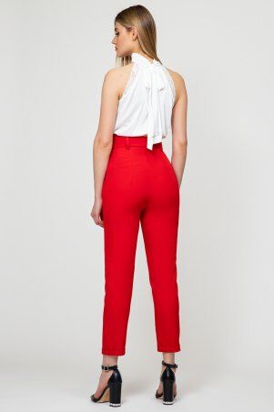 Itelle: Червоні брюки з високою талією Кара 4137 - фото 2