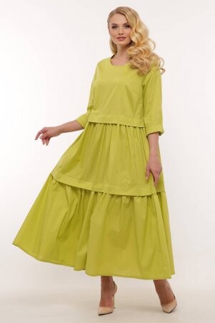 Tatiana: Платье с широкими оборками БЕЛЛ желтое - фото 2