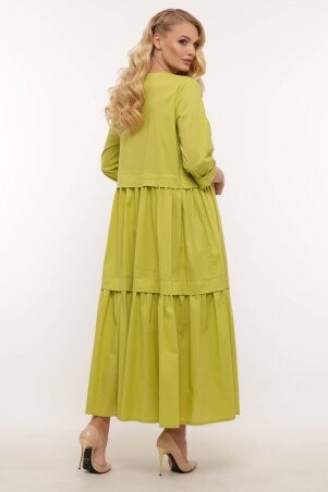 Tatiana: Платье с широкими оборками БЕЛЛ желтое - фото 3