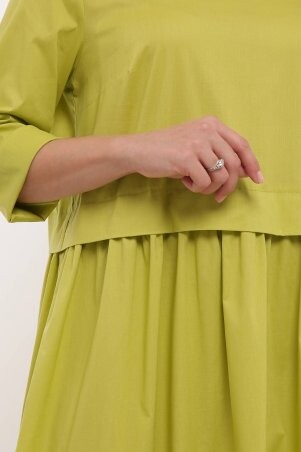 Tatiana: Платье с широкими оборками БЕЛЛ желтое - фото 4
