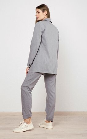 MR520: Удлиненный пиджак прямого кроя MR 201 2403 0220 Gray - фото 4