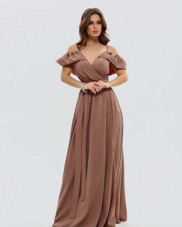 ISSA PLUS: Платья 10816_коричневый - фото 1