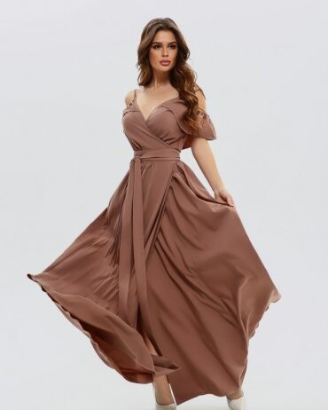 ISSA PLUS: Платья 10816_коричневый - фото 2