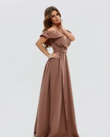 ISSA PLUS: Платья 10816_коричневый - фото 3
