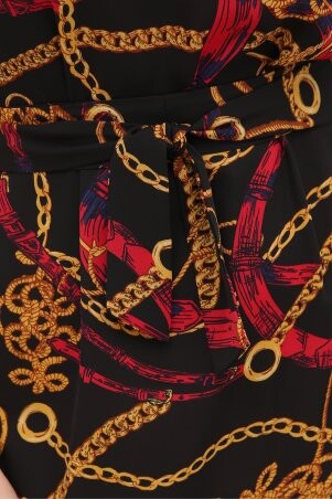 Glem: Платье Мальвина к/р цепи-ремешки красные p56908 - фото 5