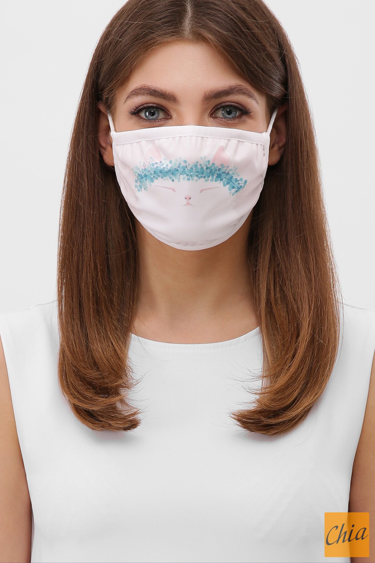 Принт 69 Маска №6-П белый