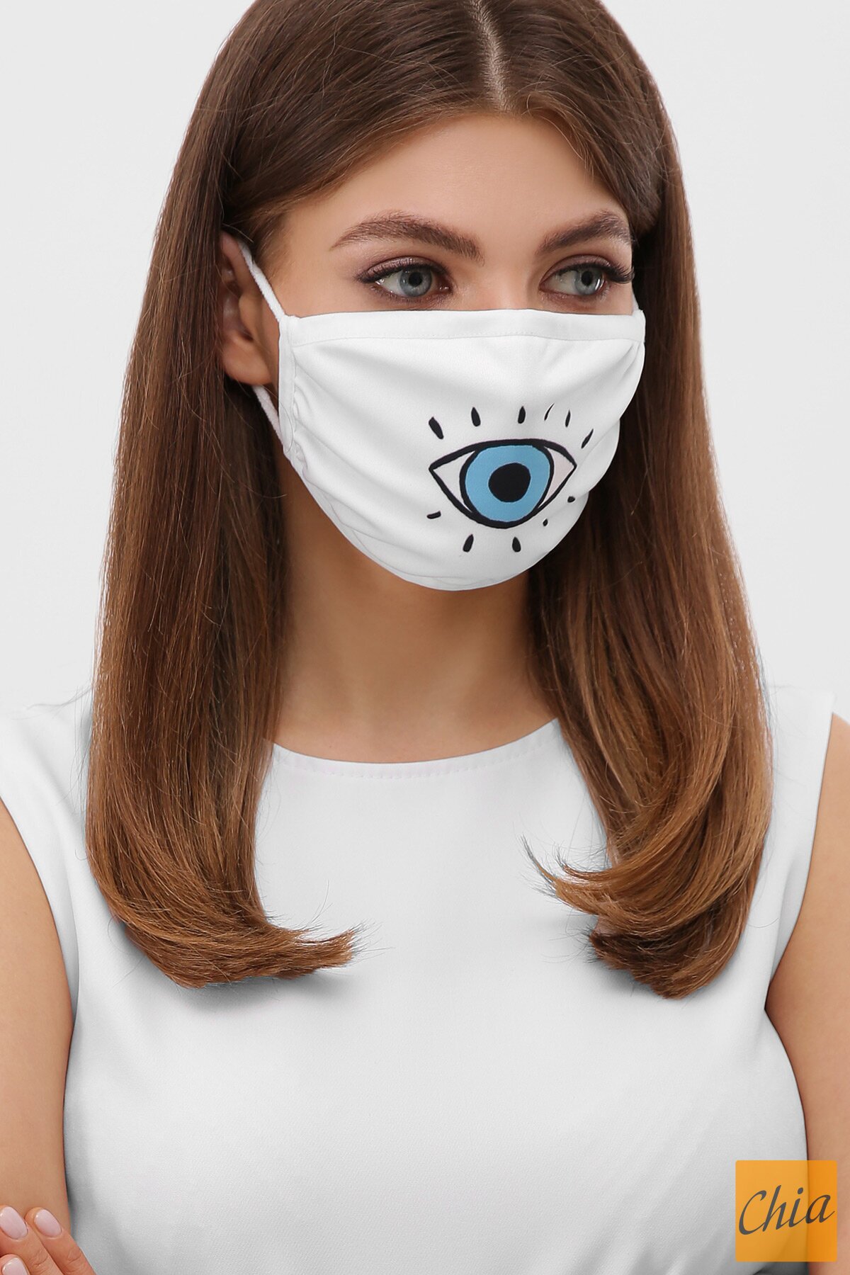 Принт 67 Маска №6-П белый