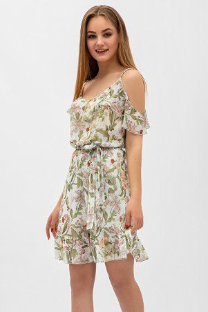 Itelle: Шифонова сукня в квітковий принт з воланами Мілана 51160 - фото 1