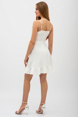 Itelle: Сукня білого кольору на запах з воланами Еліна 51163 - фото 2
