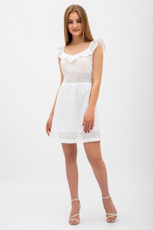 Itelle: Сукня з прошви білого кольору з відкритою спинкою Юліанна 51166 - фото 1