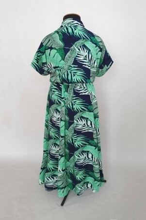 Tatiana: Длинное платье с широкой юбкой ЛЭНС зеленое - фото 3
