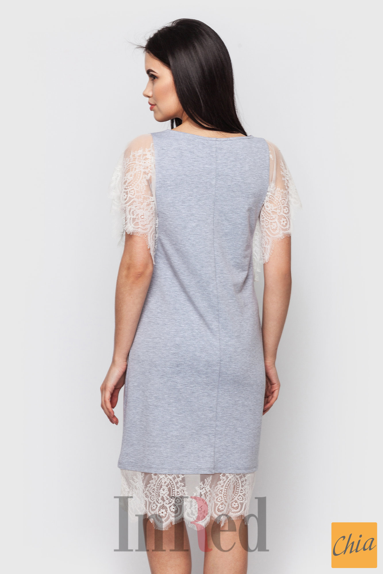 Платье "LAMODE" светло-серое