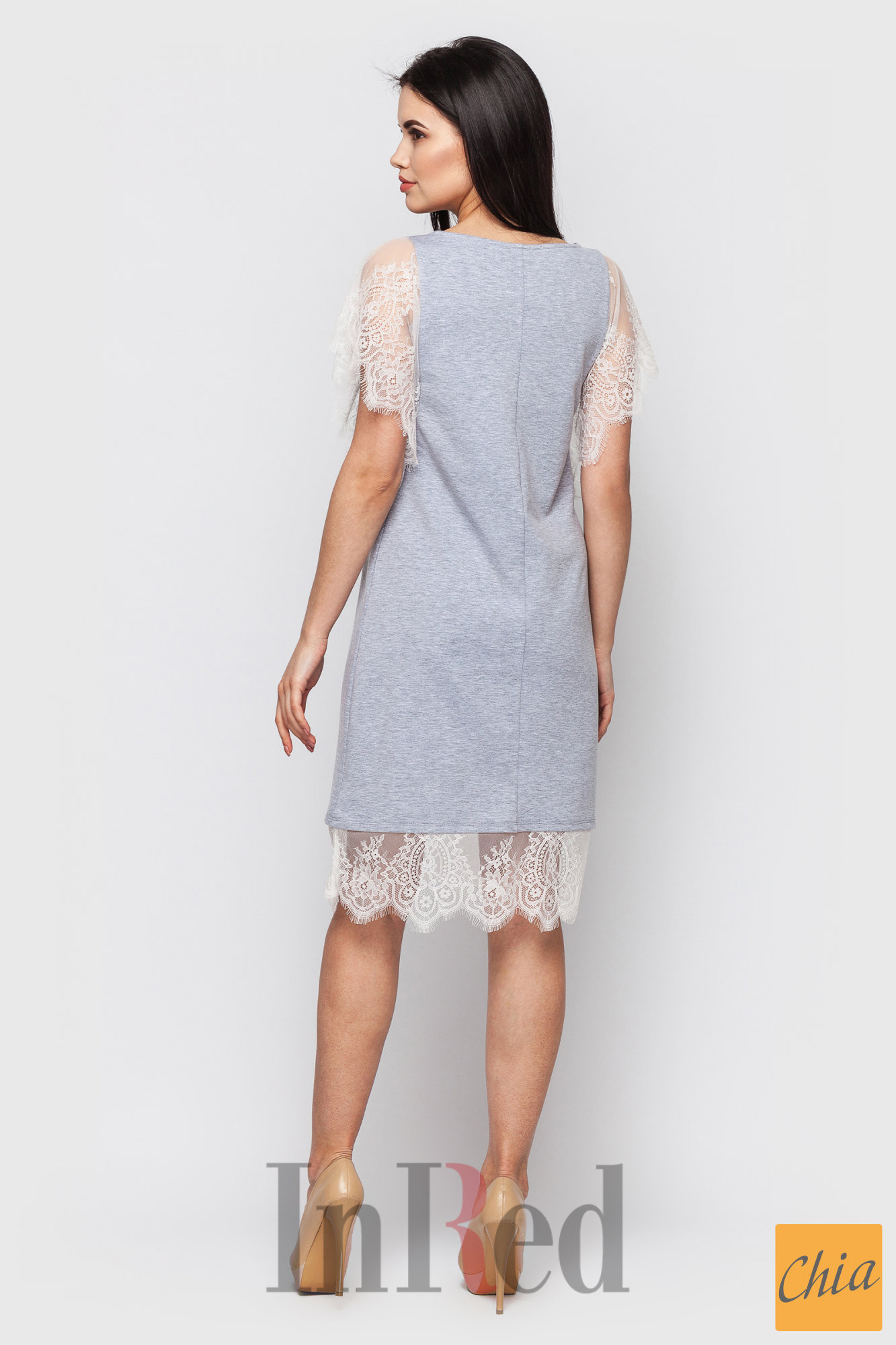 Платье "LAMODE" светло-серое