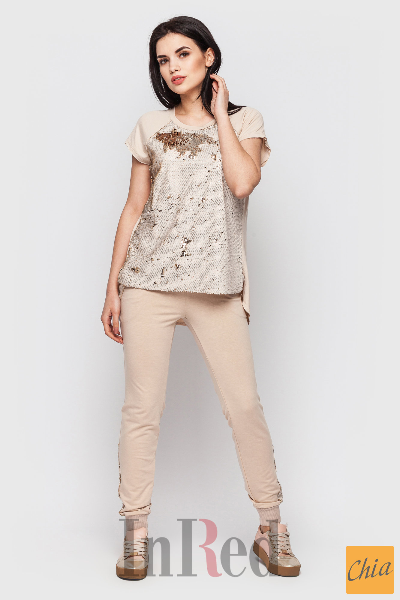 Футболка "VOUGE" бежевая