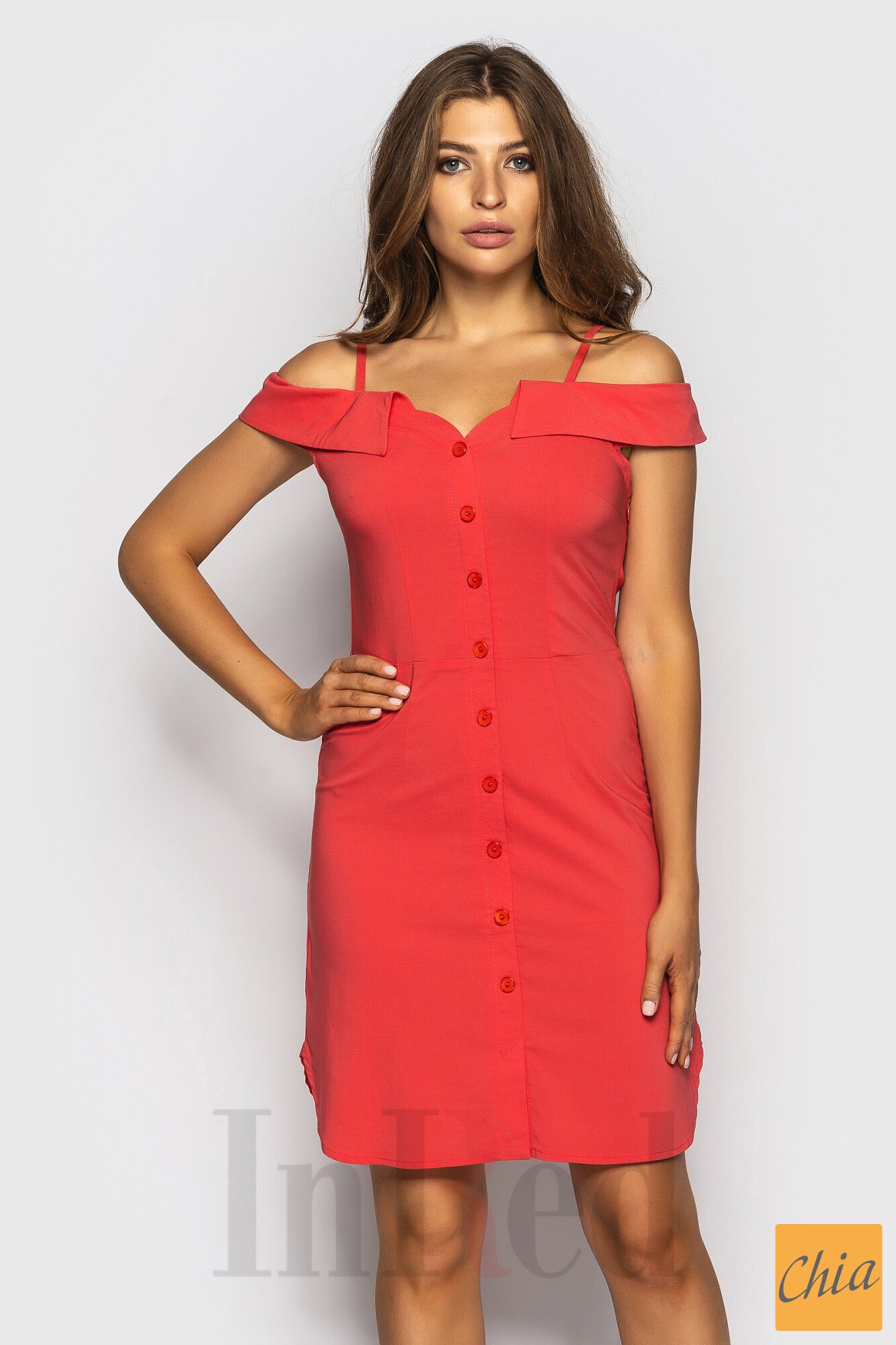 Платье "JLо" коралловое