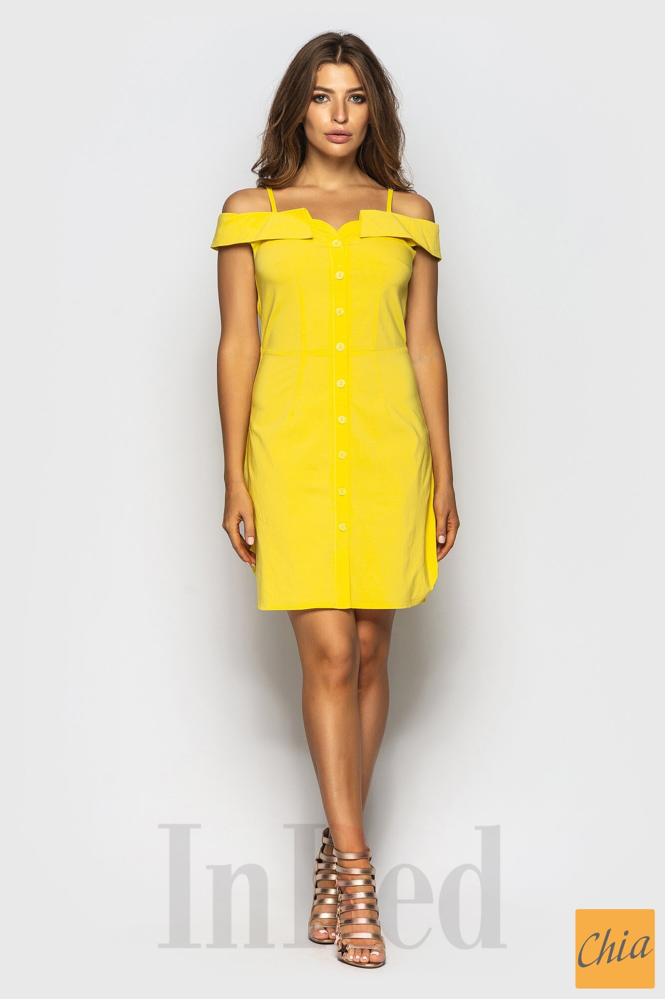 Платье "JLо" желтое