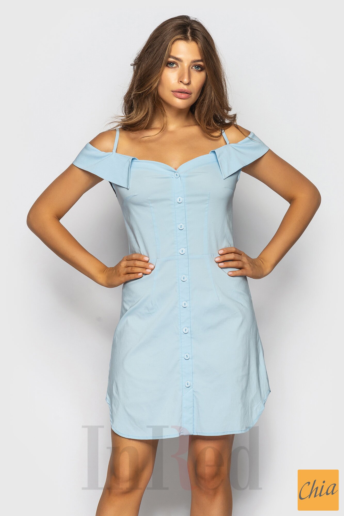 Платье "JLо" голубое