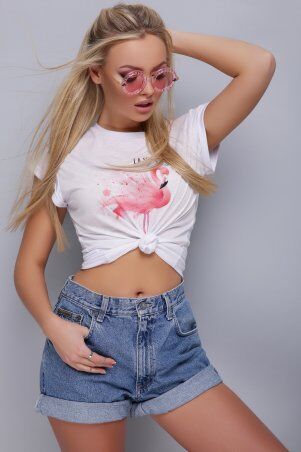 Glem: Фламинго футболка Стиль-2 принт p42458 - фото 1