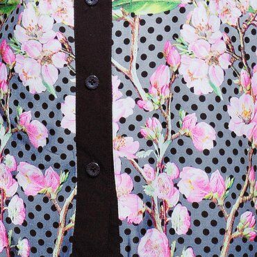 Tatiana: Блуза рубашечного кроя ЭММА серая - фото 2