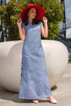 First Land Fashion: Платье Фиеста синее(джинс) ФПФ 3093 - фото 3