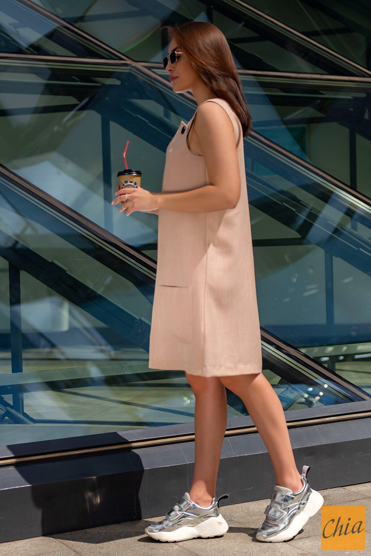 Сарафан Сандра бежевый