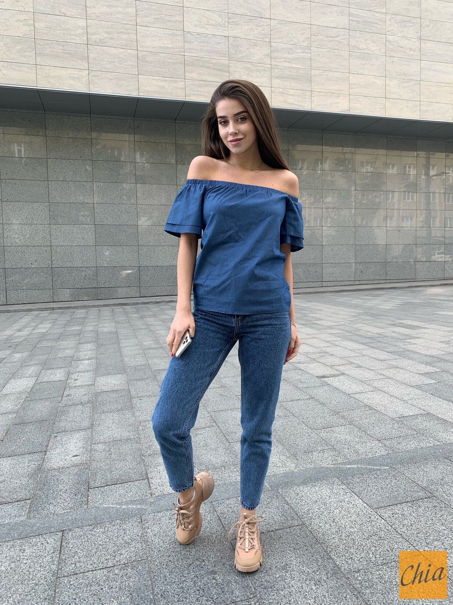 Топ джинсовый