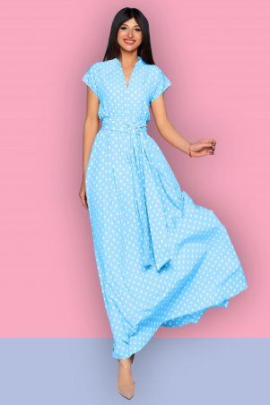 Jadone Fashion: Платье Сюзанна голубой - фото 1
