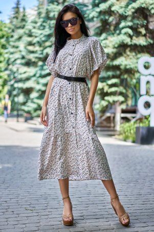 Jadone Fashion: Платье Нотти бежевый - фото 1