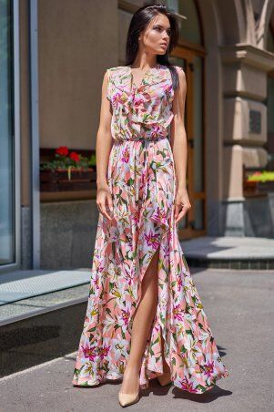 Jadone Fashion: Платье Флори пудра - фото 1