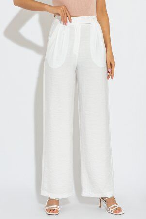 Itelle: Літні білі штани з лляної тканини Ірен 4158 - фото 1