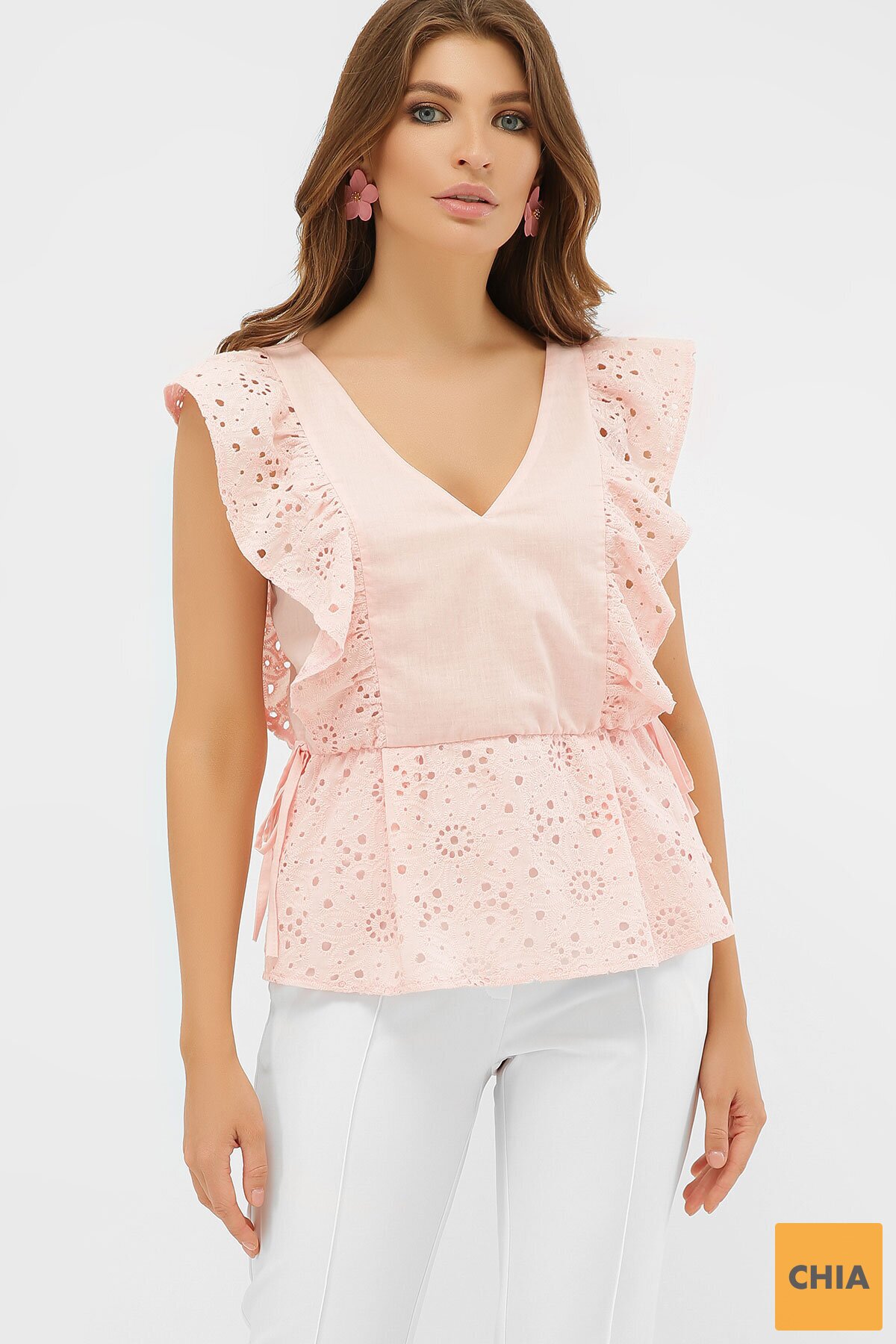 Блуза Илари б/р персик