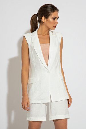 Itelle: Літній костюм з жилетом і шортами-бермудами білого кольору Кетрін 3073 - фото 1