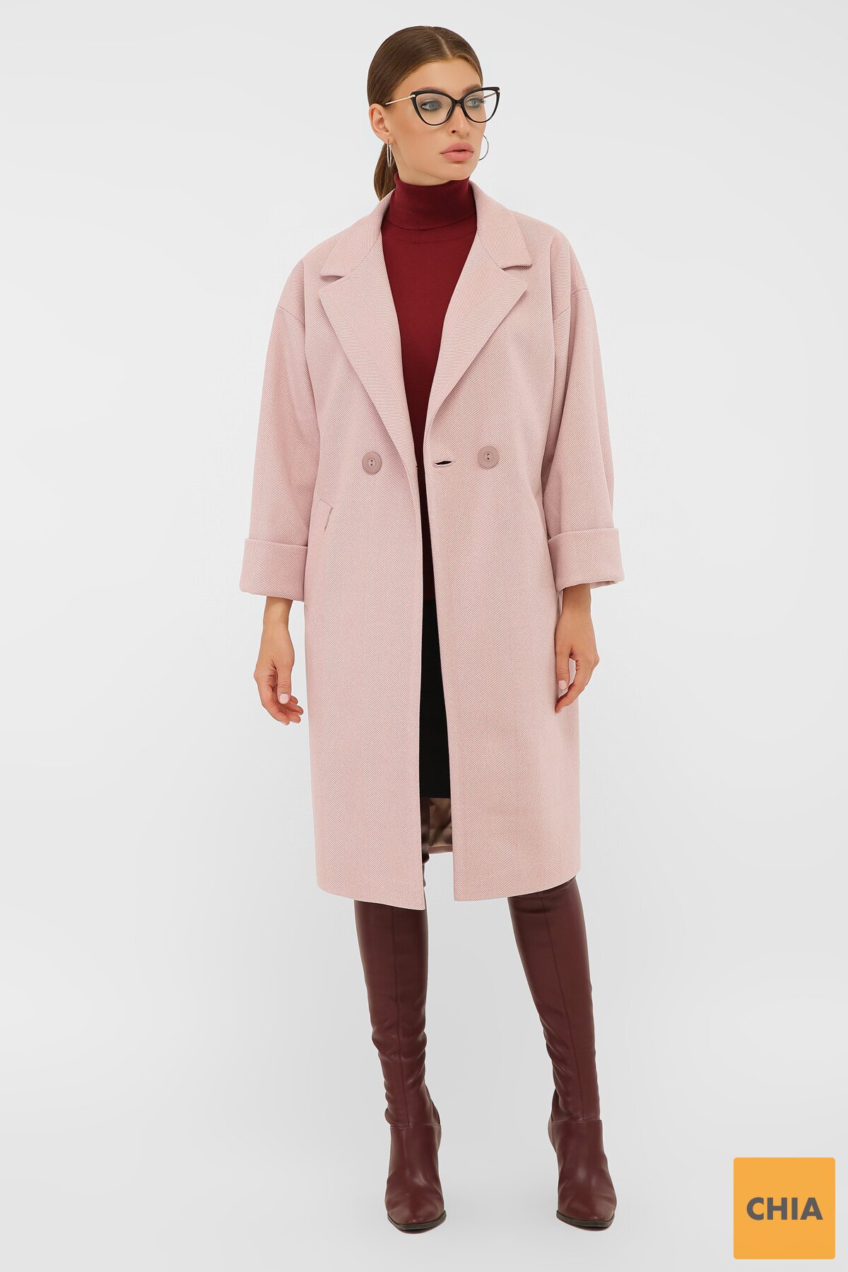 Пальто П-300-100 2331-пудра