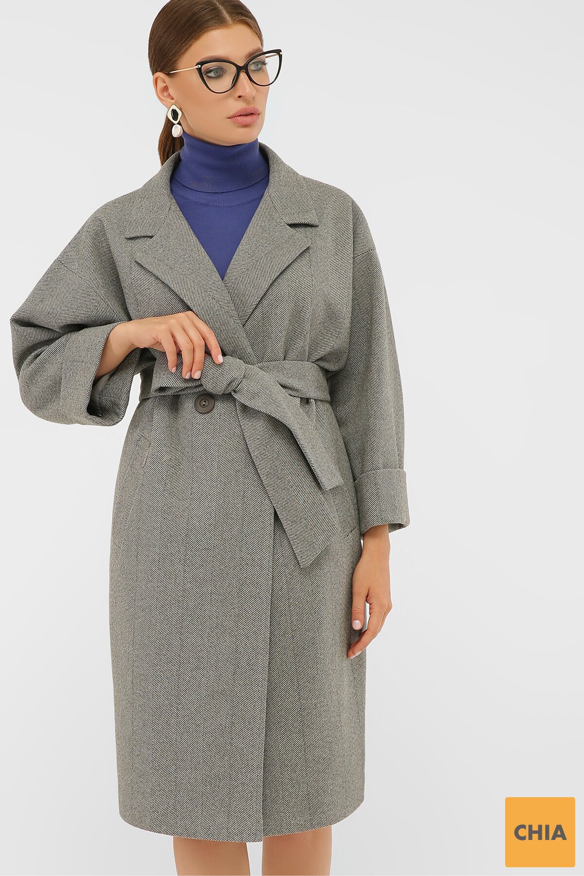 Пальто П-300-100 2325-серый