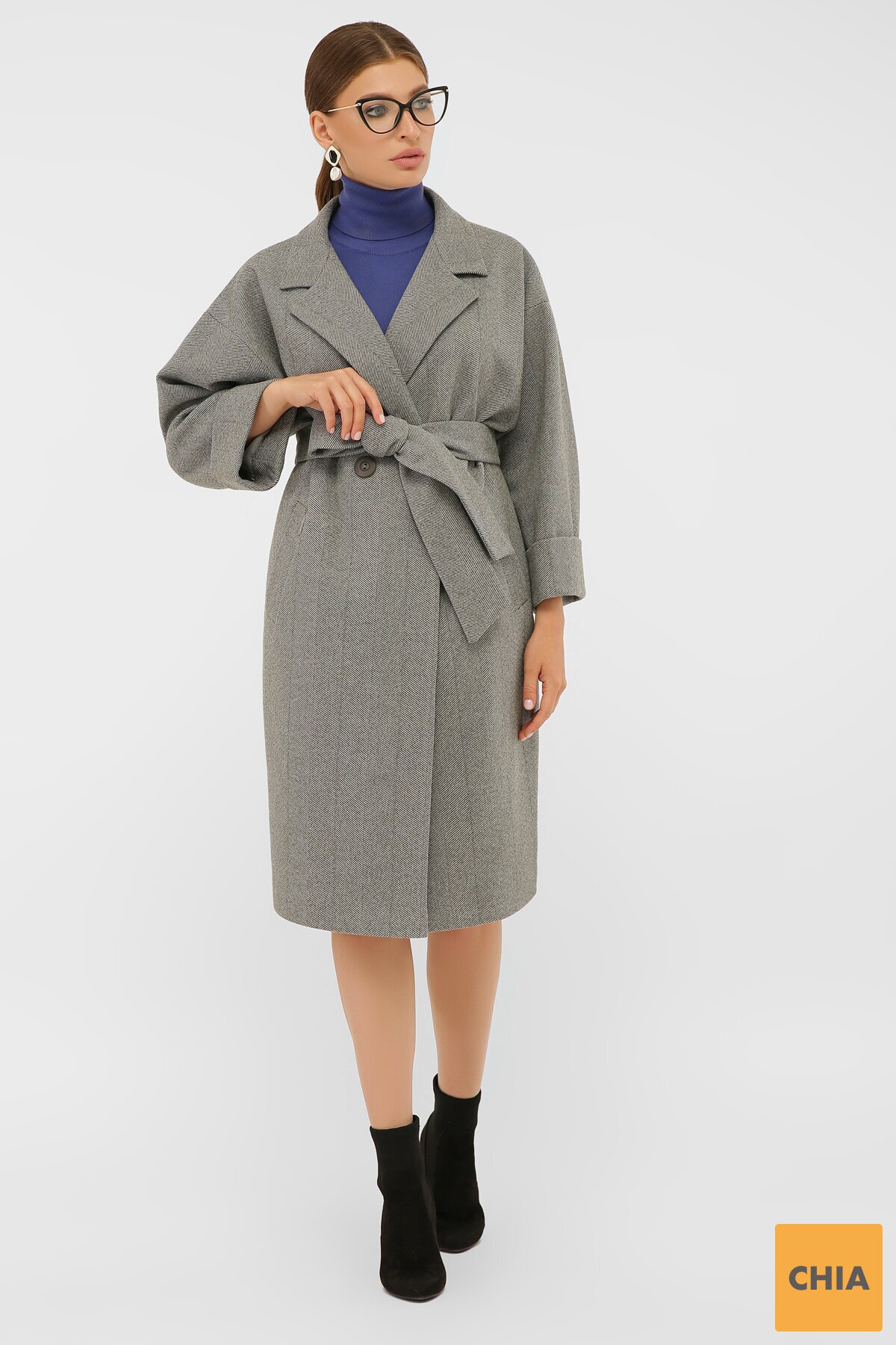 Пальто П-300-100 2325-серый