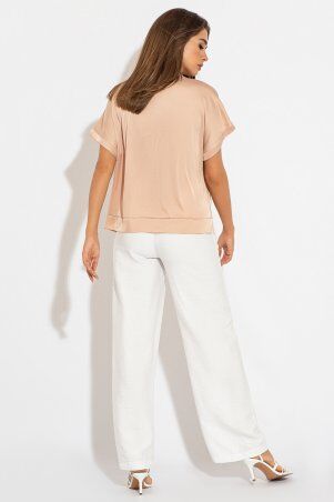 Itelle: Літня блуза з коротким рукавом пудровий кольору Ніколет 21239 - фото 2