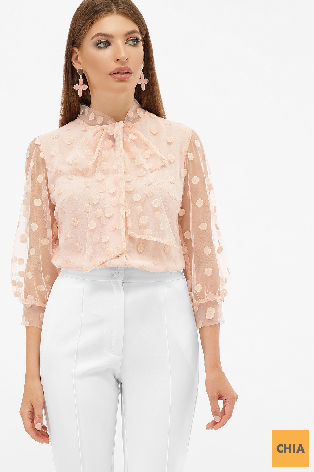 Блуза Ладонна 3/4 персик