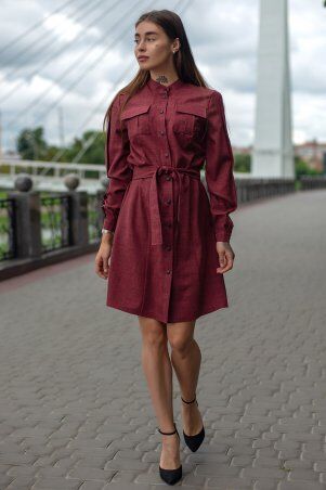 First Land Fashion: Платье Хоо бордовое ХПХ 3256 - фото 1