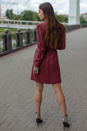 First Land Fashion: Платье Хоо бордовое ХПХ 3256 - фото 3