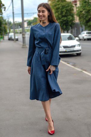 First Land Fashion: Платье Плутос темно-синее ХПП 3215 - фото 1