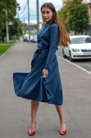 First Land Fashion: Платье Плутос темно-синее ХПП 3215 - фото 3