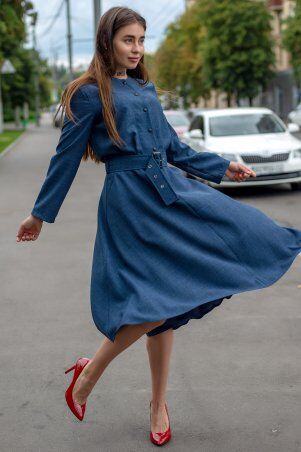 First Land Fashion: Платье Плутос темно-синее ХПП 3215 - фото 4