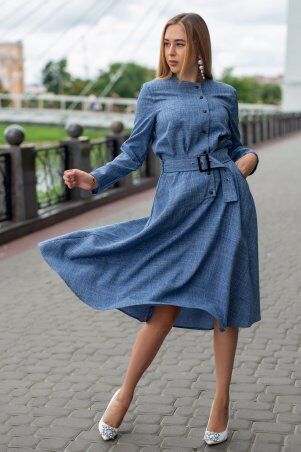 First Land Fashion: Платье Плутос синее(джинс) ХПП 3213 - фото 1