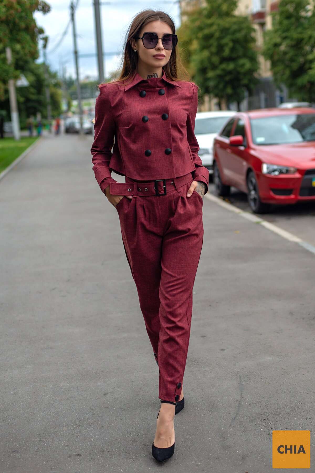 Костюм Парламент бордовый