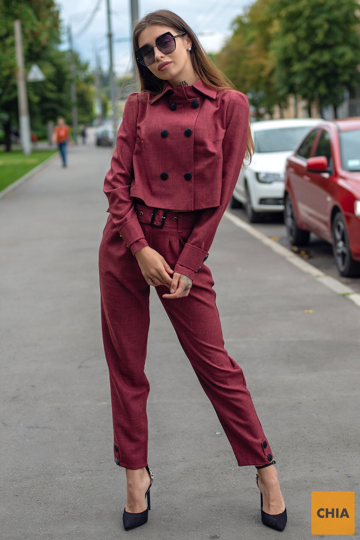 Костюм Парламент бордовый