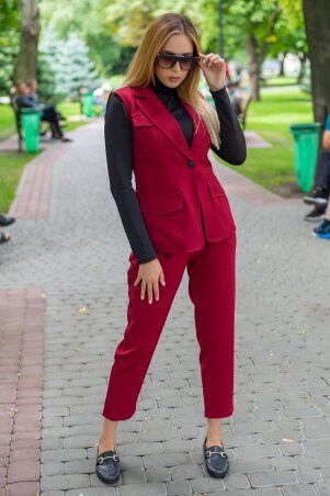 First Land Fashion: Костюм Майями-1 бордовый ХКМ 3182 - фото 1