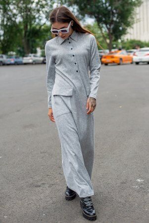First Land Fashion: Платье Амели серое ХПА 3124 - фото 3