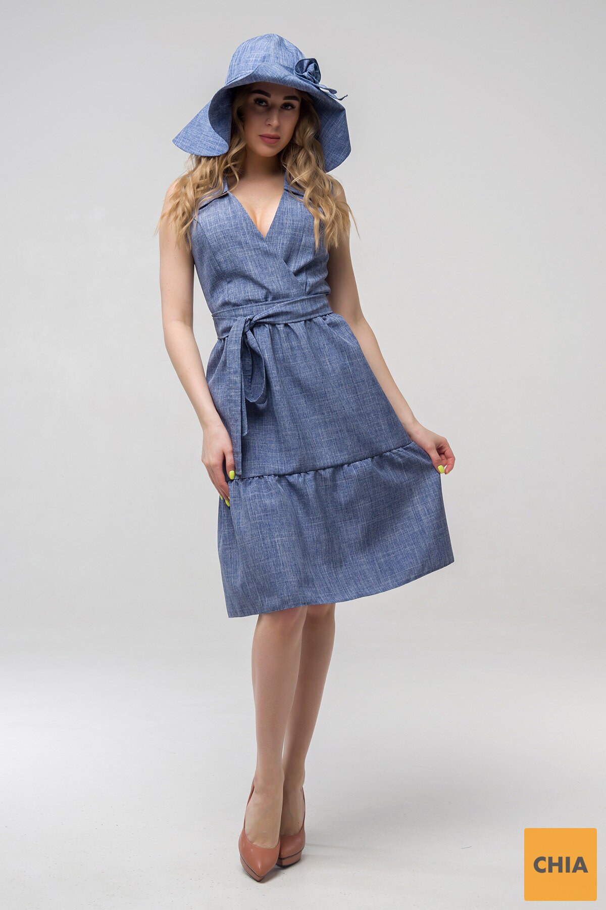 Платье Вероника синее(джинс)